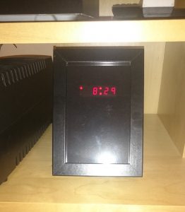 8051 based LED clock completed in Ikea photo frame