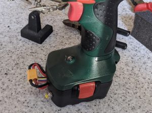Completed bosch drill lithium battery conversion