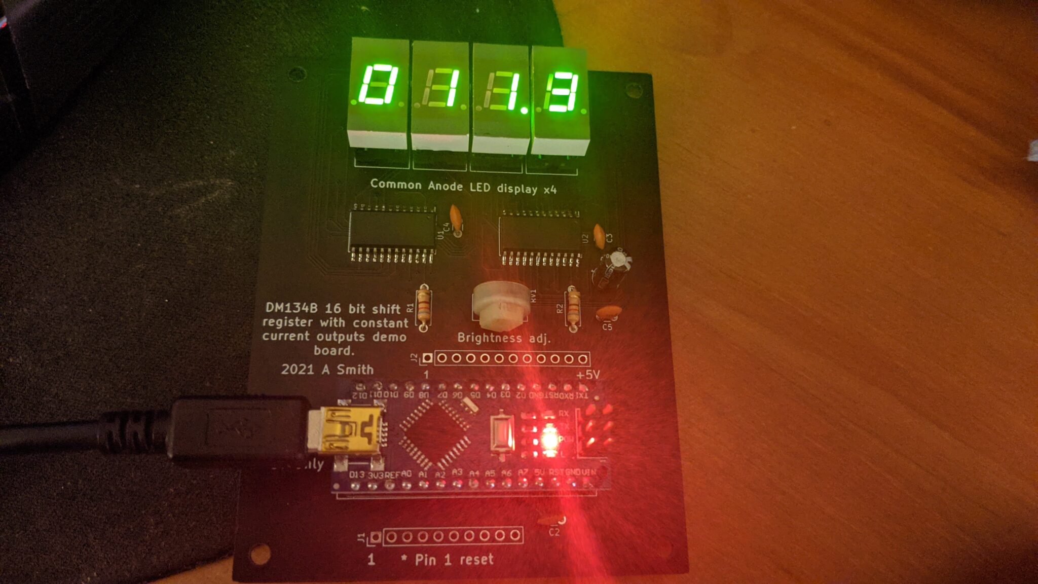 The DM134B 16 bit shift register with constant current LED drivers ...