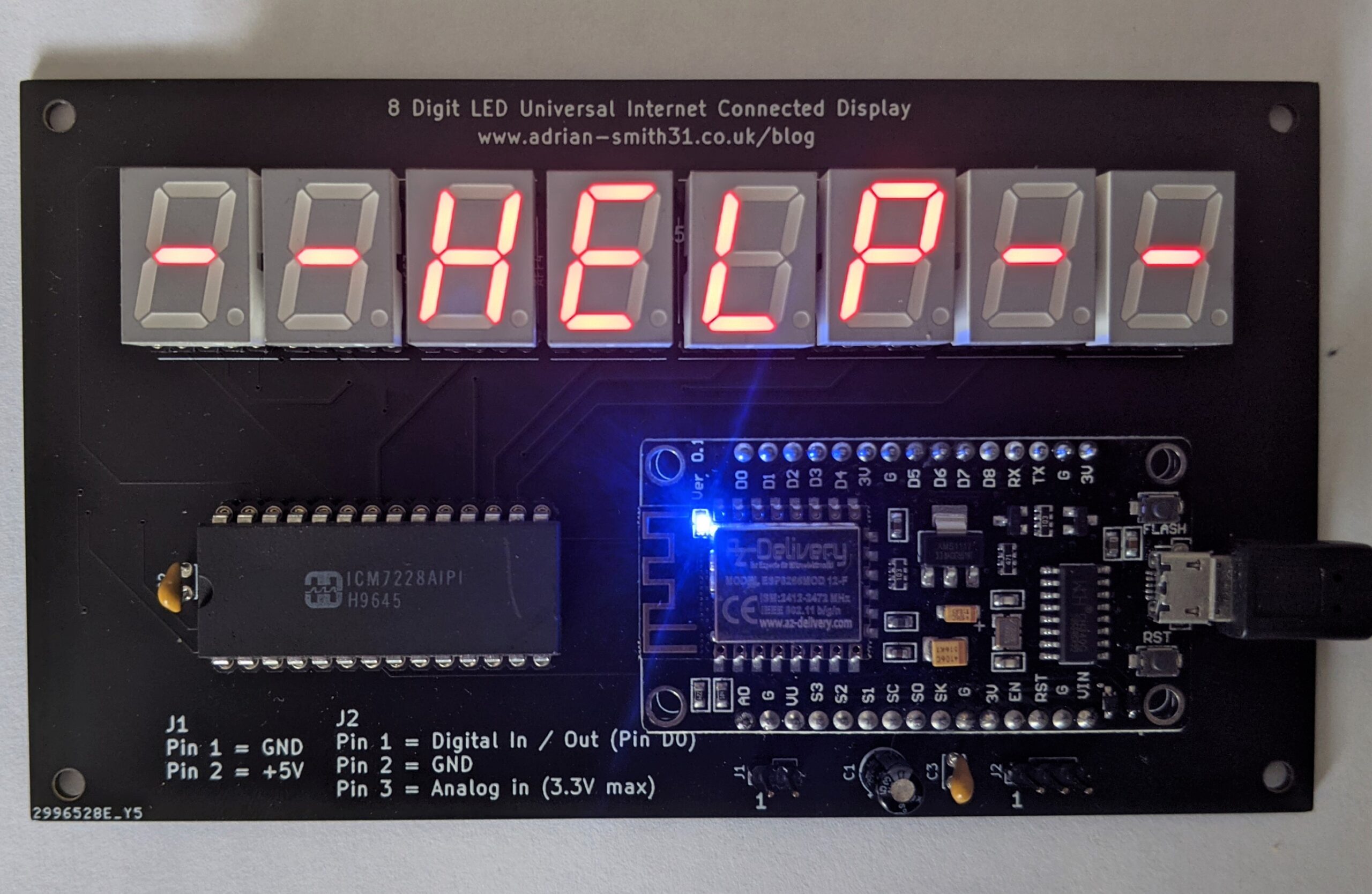 ESP8266 based NTP clock with YouTube statistics display – Adrian’s ...